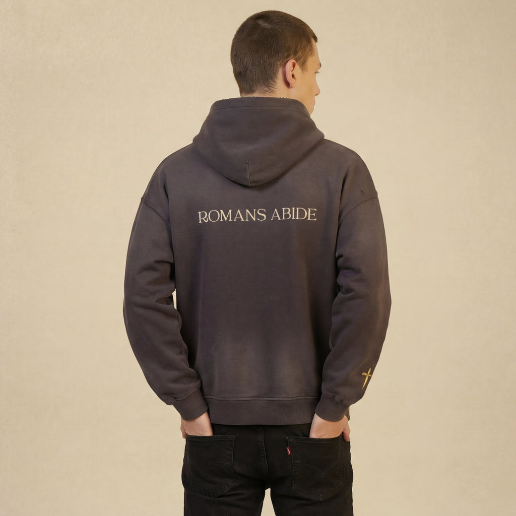 Oversized Hoodie with Romans Abide Signature