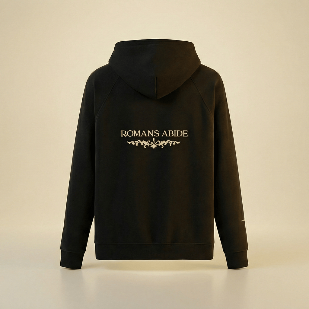 Brushed Hoodie with Romans Abide Signature