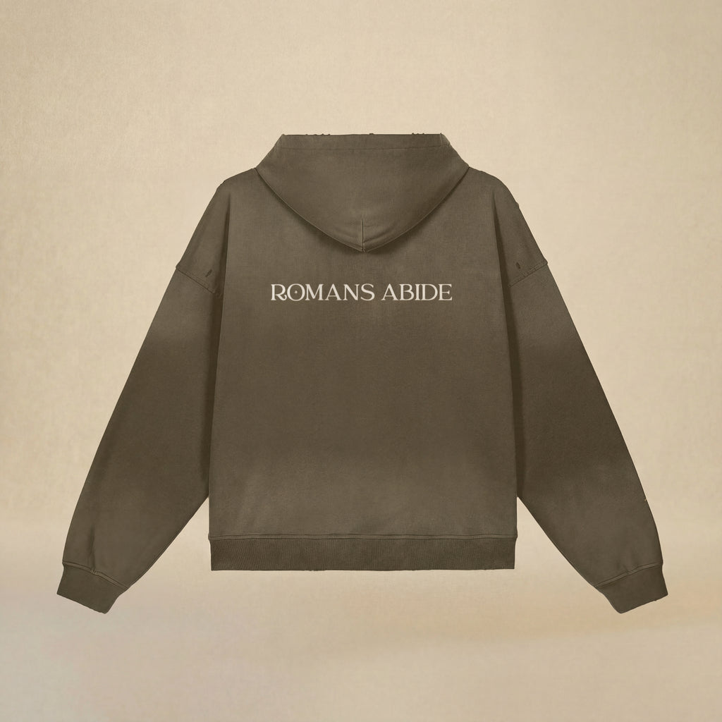 Oversized Hoodie with Romans Abide Signature