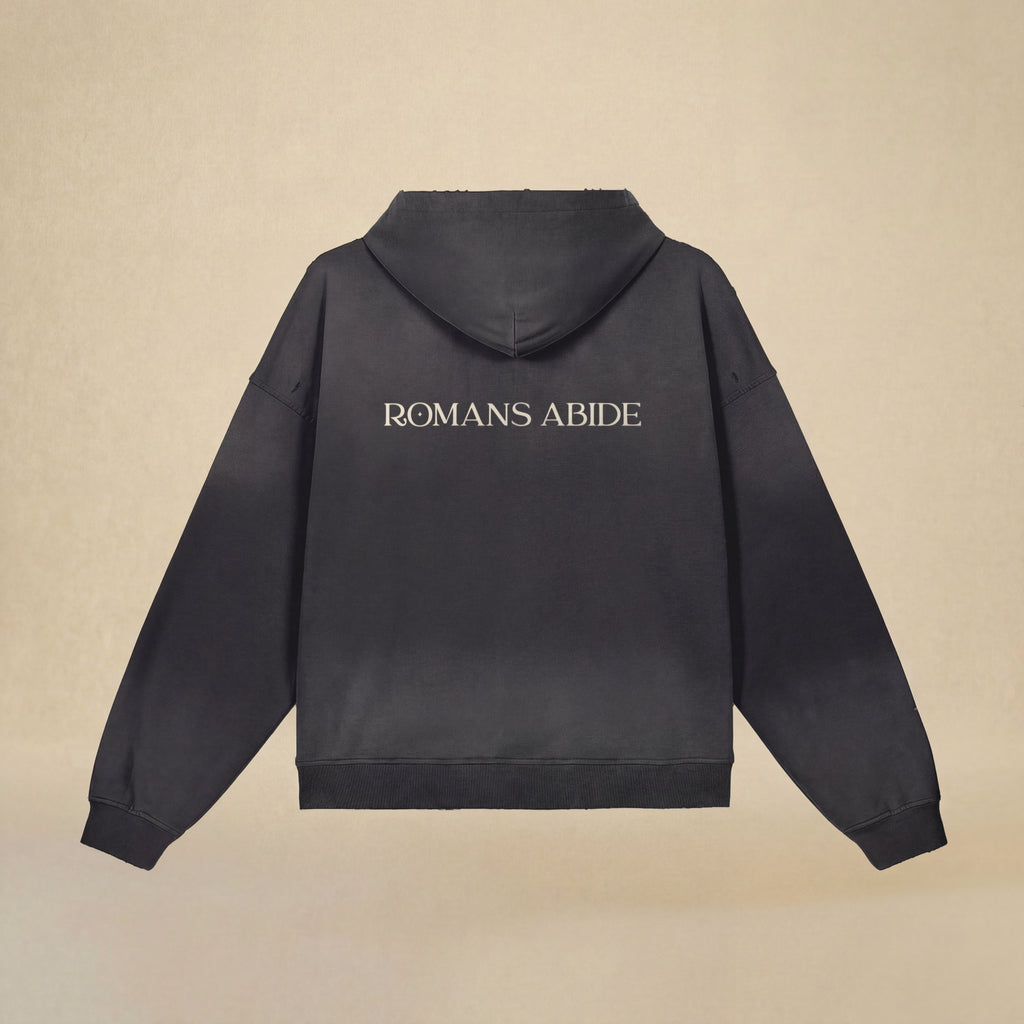 Oversized Hoodie with Romans Abide Signature