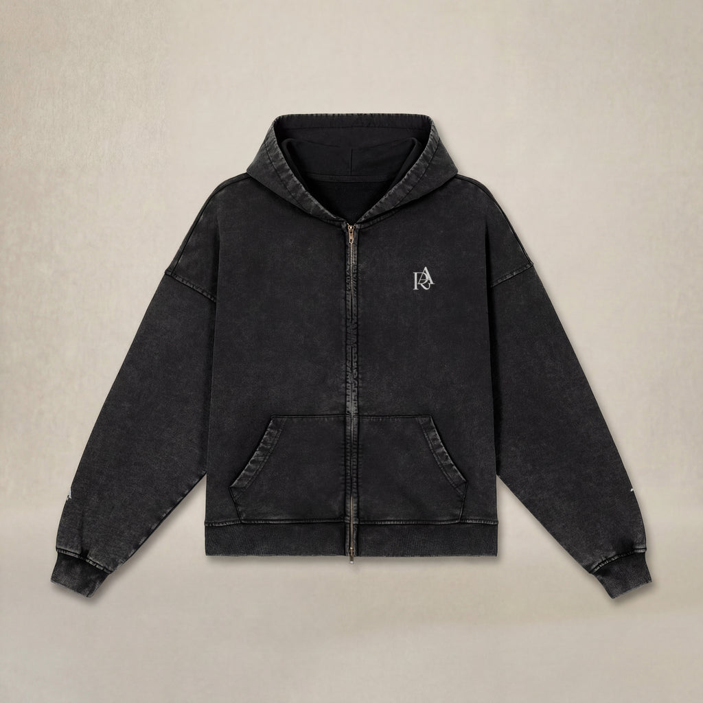 Zip-Up Hoodie with Romans Abide Signature